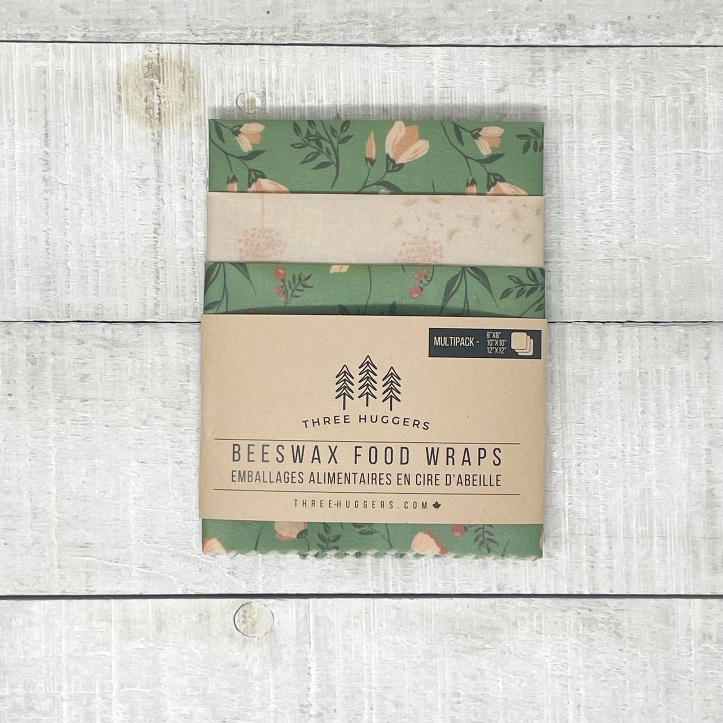 Beeswax Wraps Multipack - Green Blossom