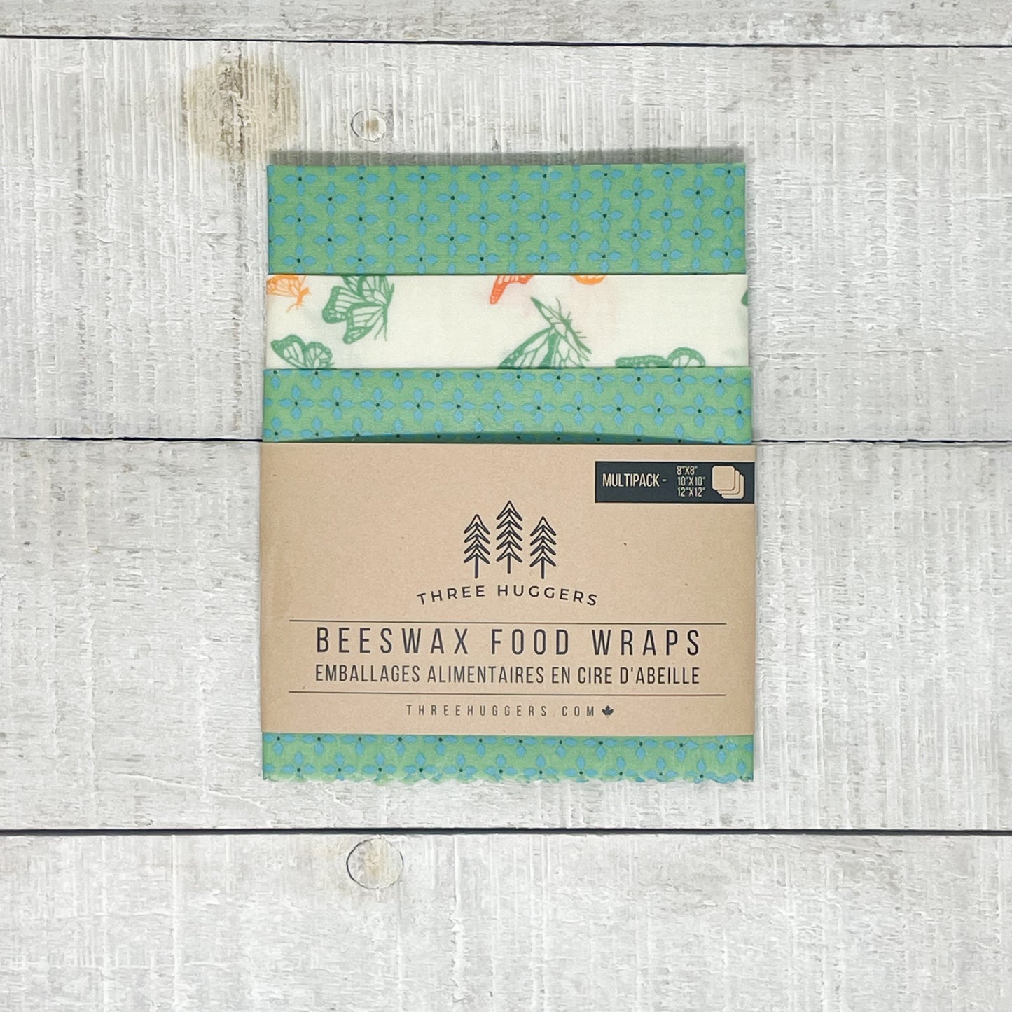 Beeswax Wraps Multipack - Mint Butterfly