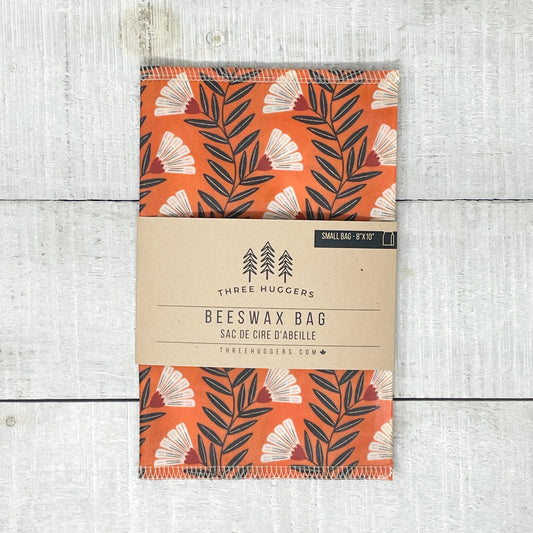 Small Beeswax Bag - Orange in Bloom