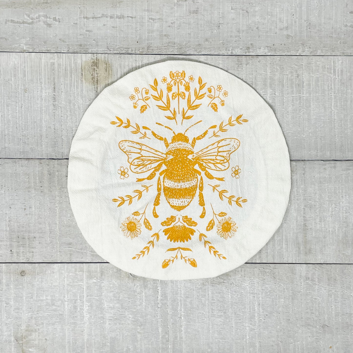 Bowl Cover (1 ply) - Yellow Bee