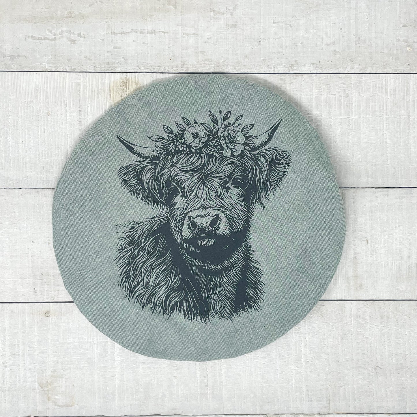 Large Bowl Cover (1 ply) - Highland Cow