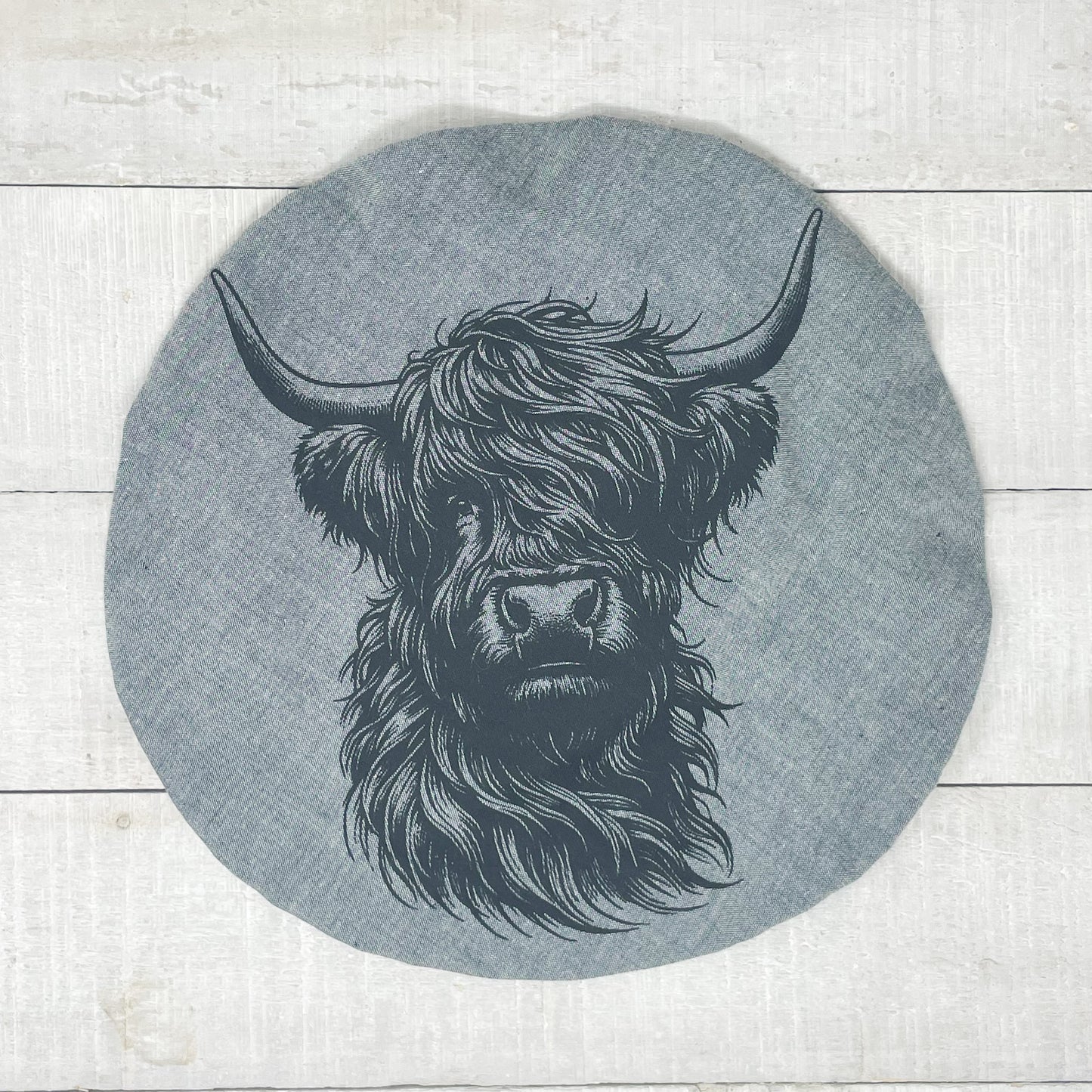 XL Bowl Cover (1 ply) - Highland Cow