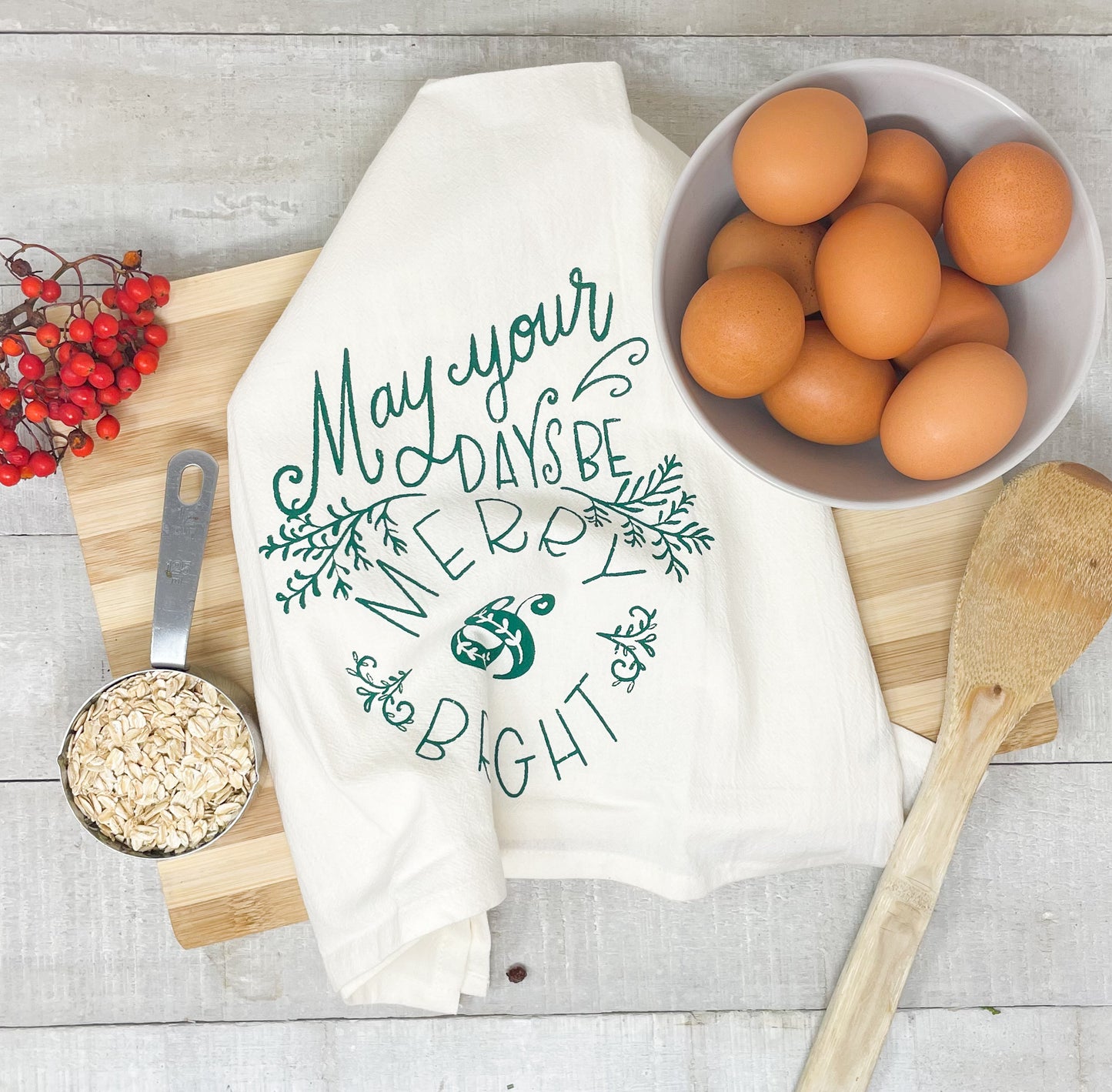 Tea Towel - Merry & Bright