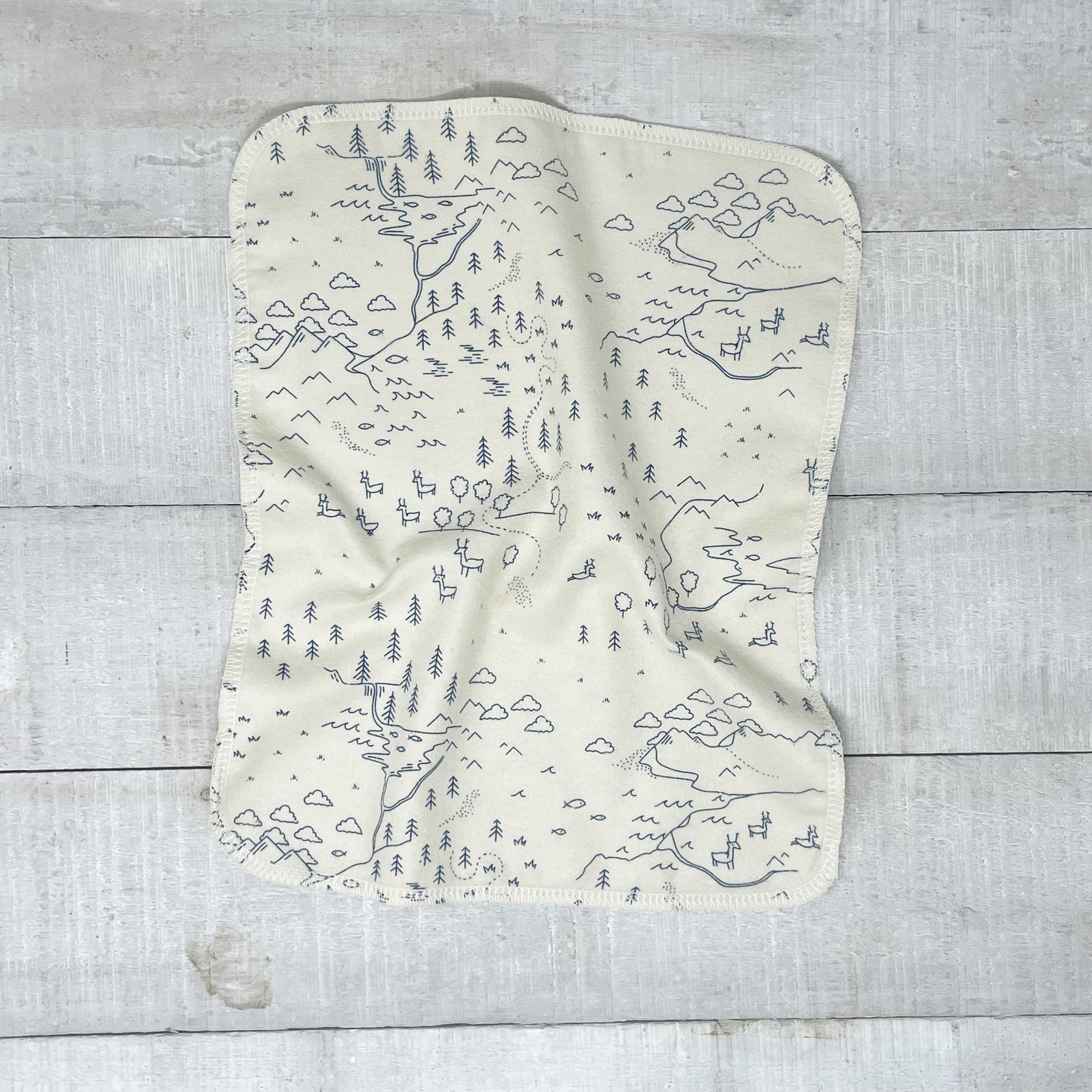 Reusable Paper Towels - Forest Map