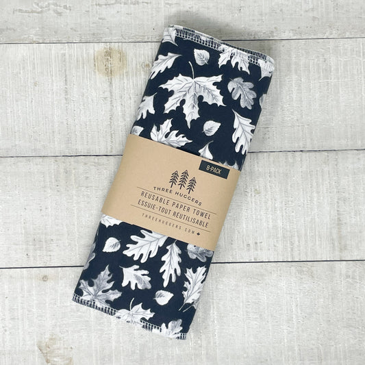 Reusable Paper Towels - Nighttime Leaves