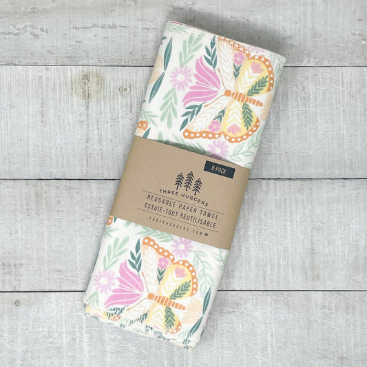Reusable Paper Towels - Pastel Butterfly