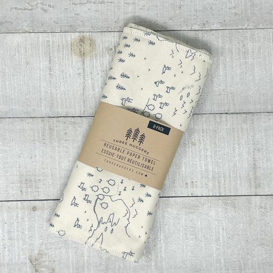 Reusable Paper Towels - Forest Map