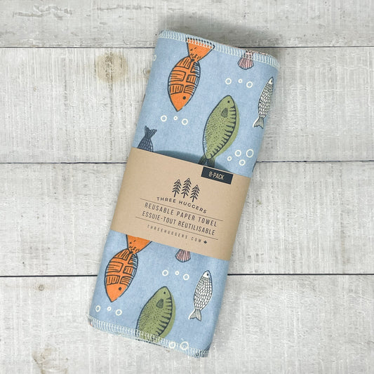 Reusable Paper Towels - Fish