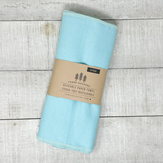 Organic Reusable Paper Towels - Arctic Blue