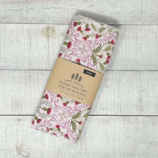 Reusable Paper Towels - Holiday Thistle