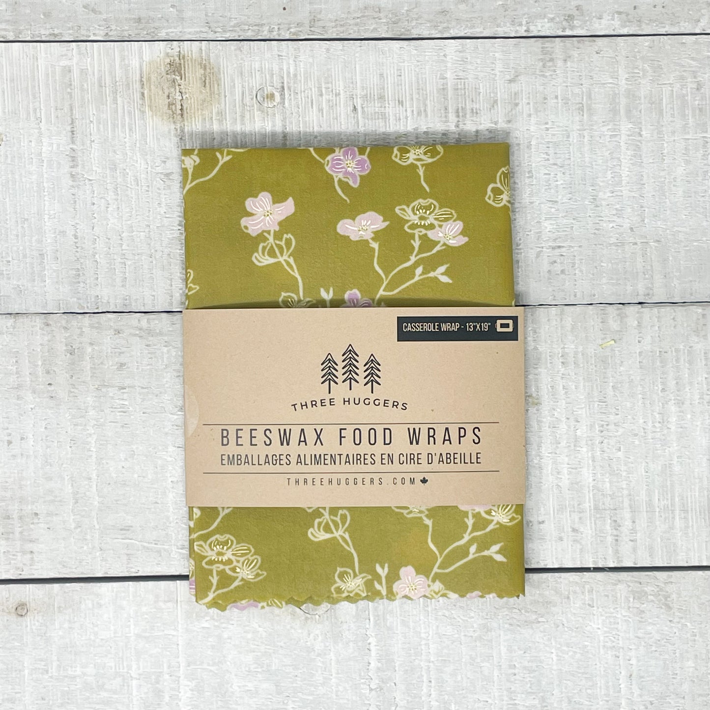Beeswax Casserole Wrap - Chartreuse Floral