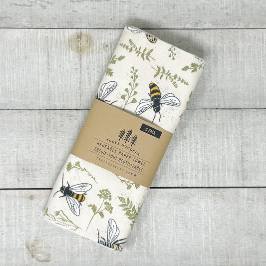 Reusable Paper Towels - Bees
