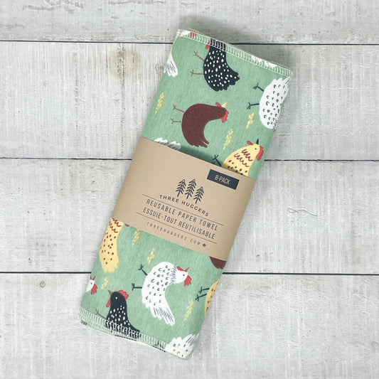 Reusable Paper Towels - Chickens