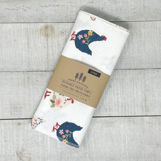 Reusable Paper Towels - Chickens