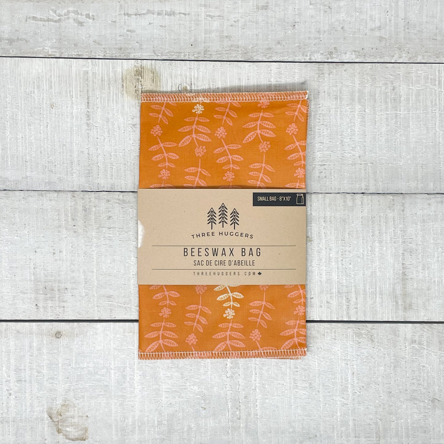 Small Beeswax Bag - Orange Bloom