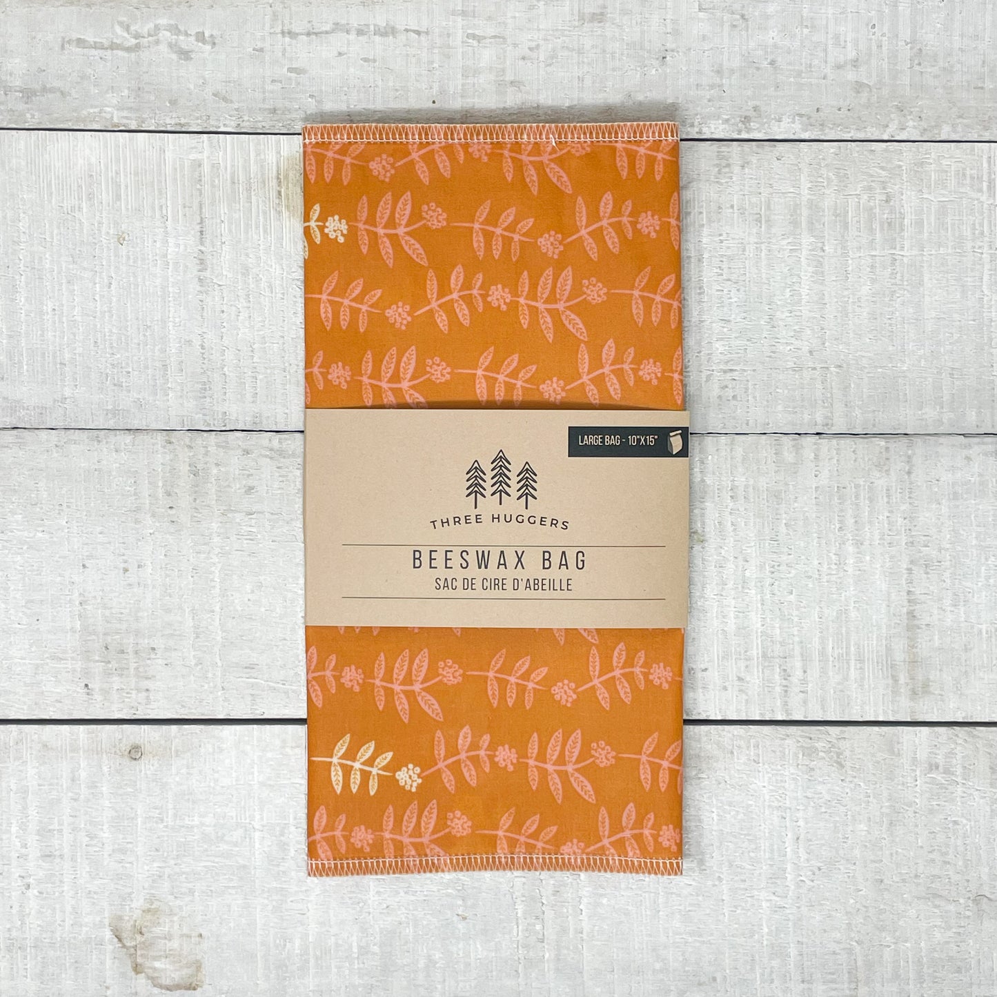 Large Beeswax Bag - Orange Bloom