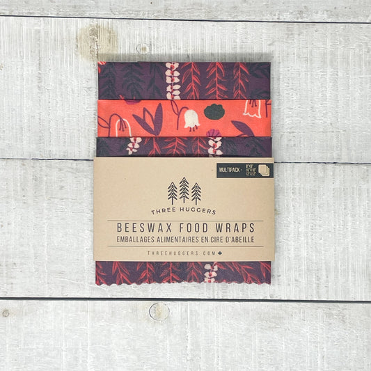 Beeswax Wraps Multipack - Falling Fuchsia