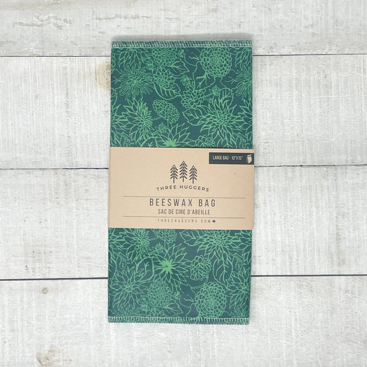 Large Beeswax Bag - Emerald Zinnia
