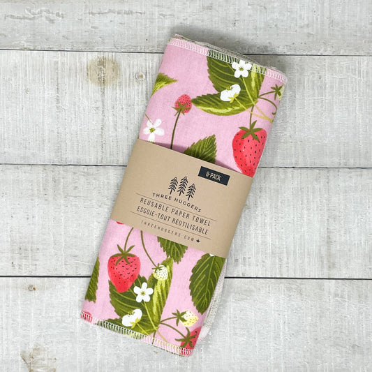 Reusable Paper Towels - Strawberry