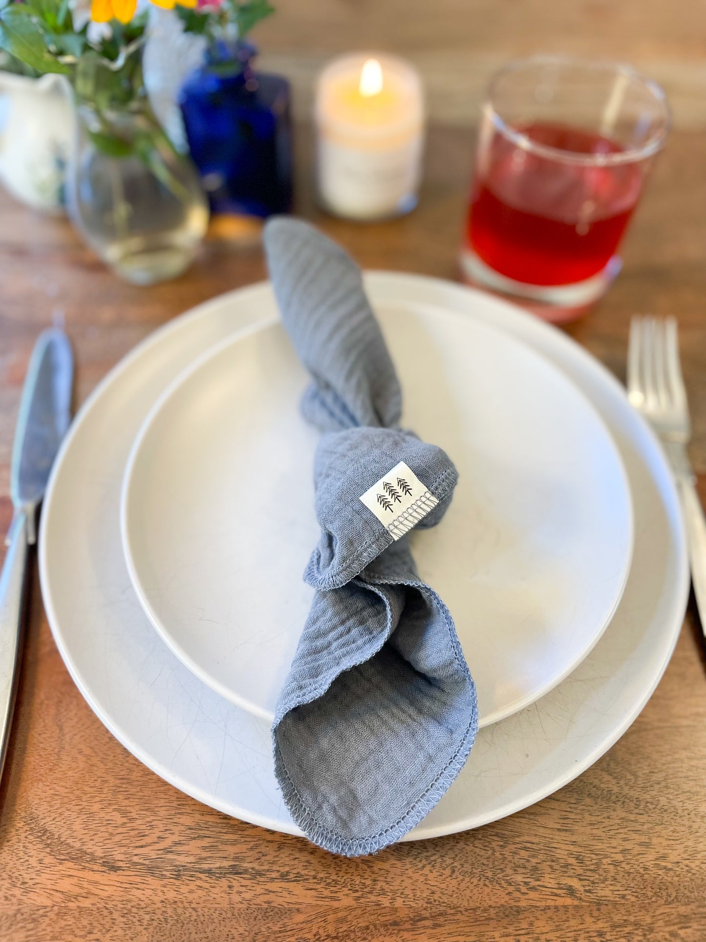 Cloth Napkins - Slate Grey