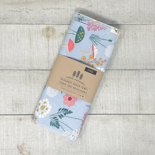 Reusable Paper Towels - Flower Garden