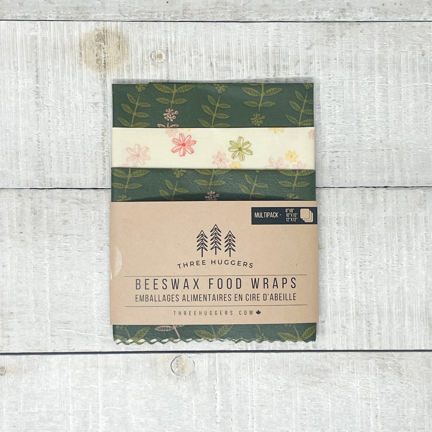 Beeswax Wraps Multipack - Green Blossom
