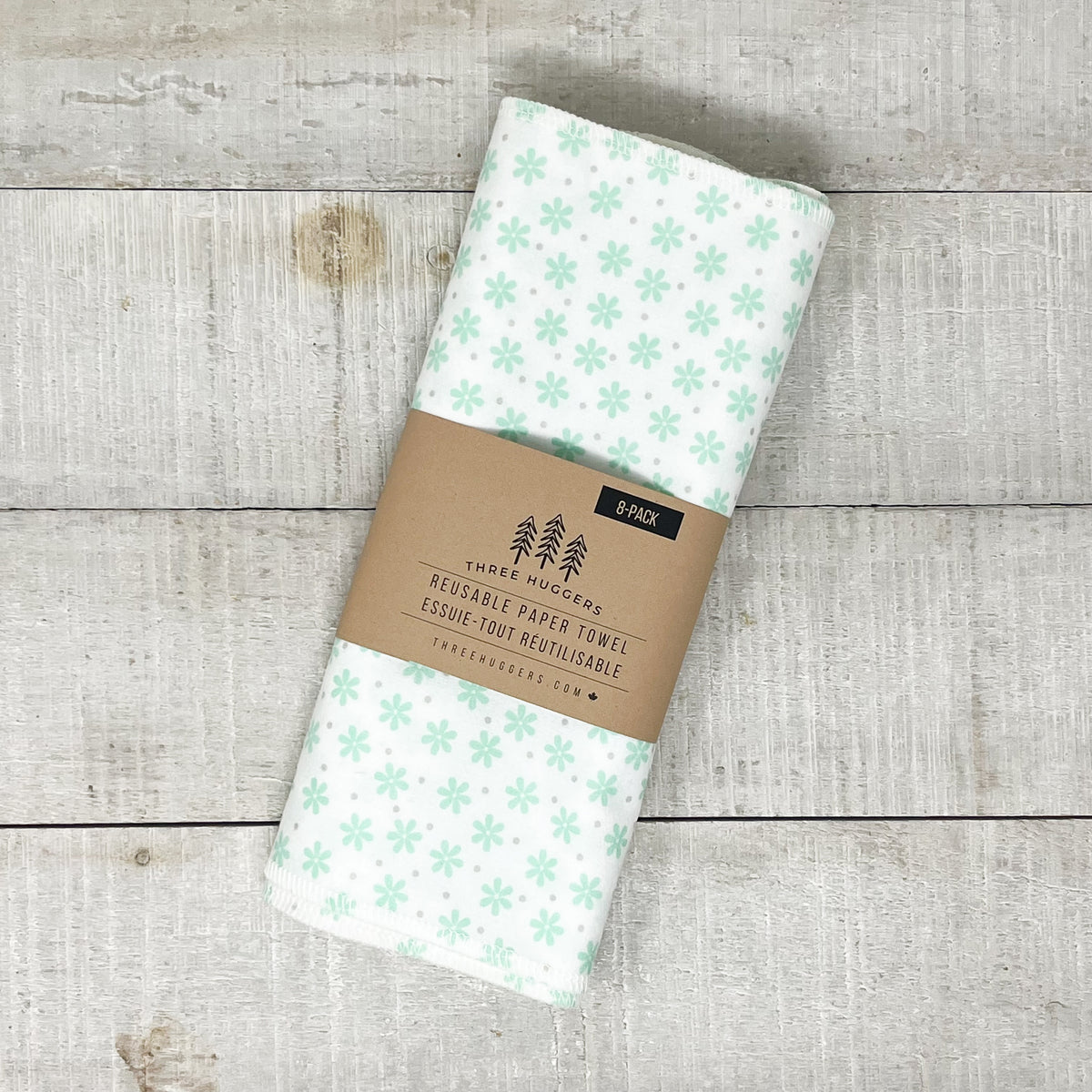 Reusable Paper Towels - Mint Daisy