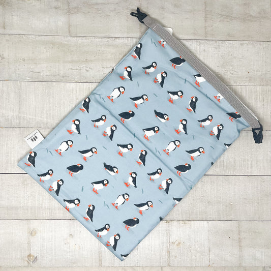 Bread Bag - Puffins
