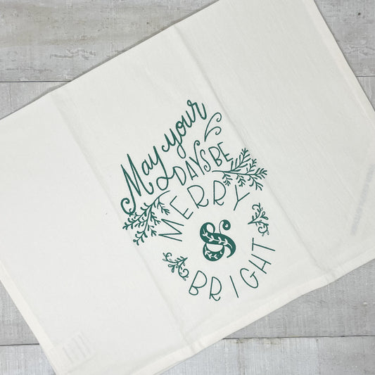 Tea Towel - Merry & Bright