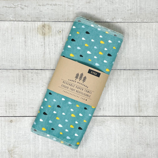 Reusable Paper Towels - Rain Drops