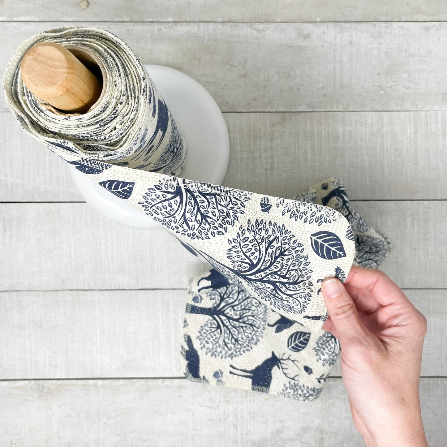 Organic Reusable Paper Towels - Yellow Trees