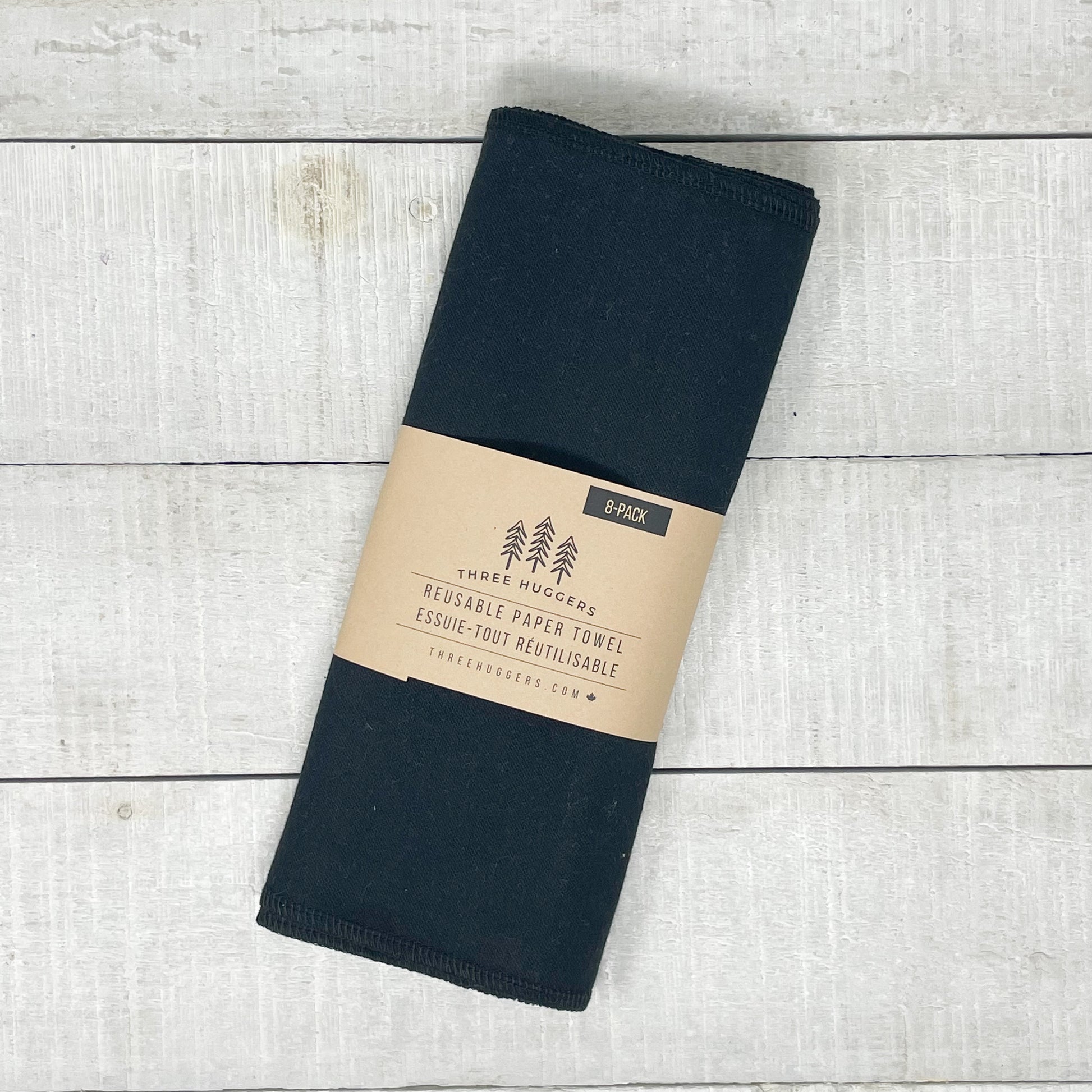 Reusable Paper Towels - Black – Three Huggers