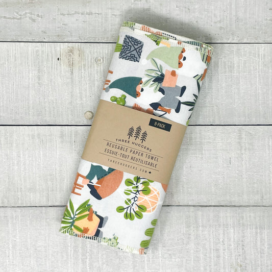 Reusable Paper Towels - Gnomes & Cacti